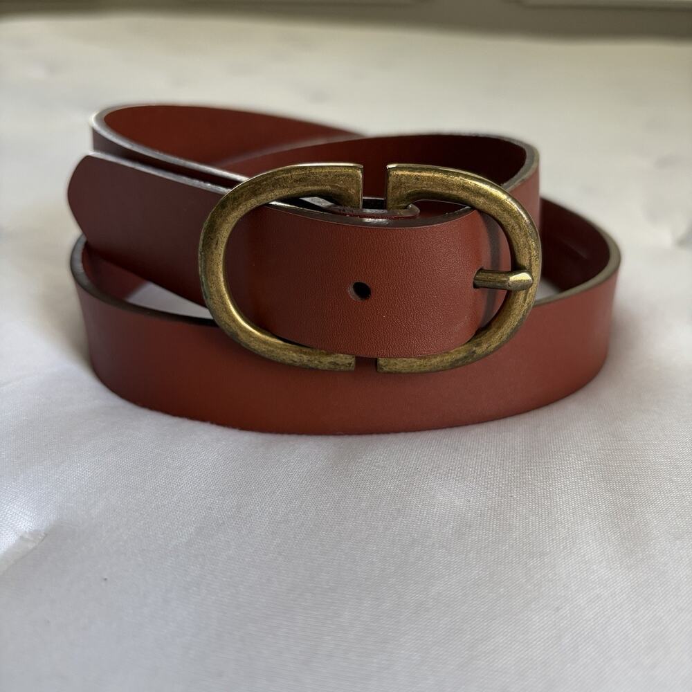 Melrose & Market Trouser Fit Brown Leather Belt Women’s Size S, casual, classic
